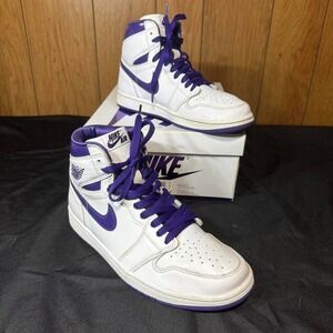 Women's Nike‎ Air Jordan 1 Retro High Purple Thunder trainers Size 10 Womens